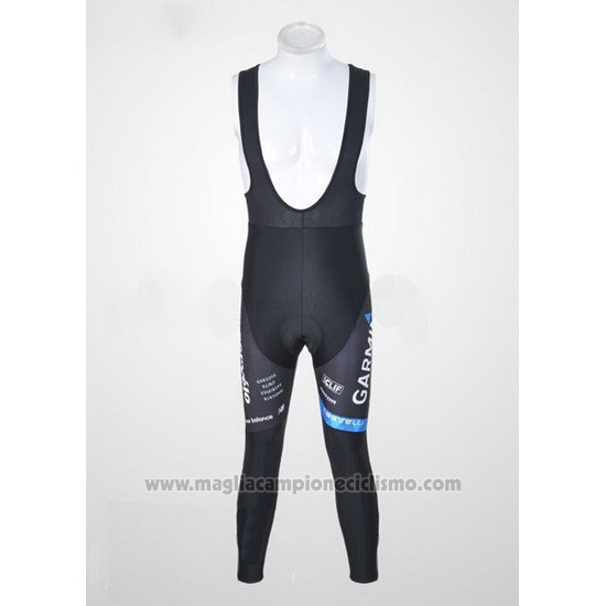 2011 Abbigliamento Ciclismo Garmin Cervelo Bianco e Nero Manica Lunga e Salopette